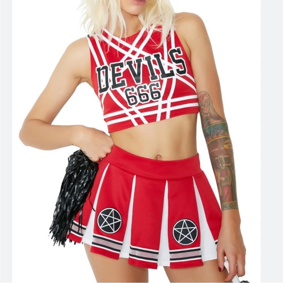 Dolls kill Devil cheerleader costume - Picture 1 of 10